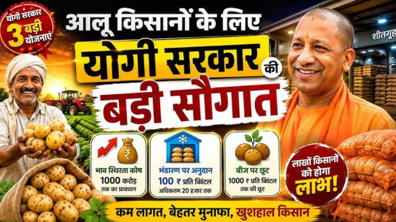 उत्तर प्रदेश में आलू किसानों के लिए बड़ी राहत! 3 नई योजनाएं, 1000 करोड़ का फंड और सब्सिडी...